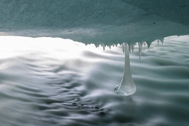 Inside Zinal glacier, Val d’Anniviers, Valais, Switzerland